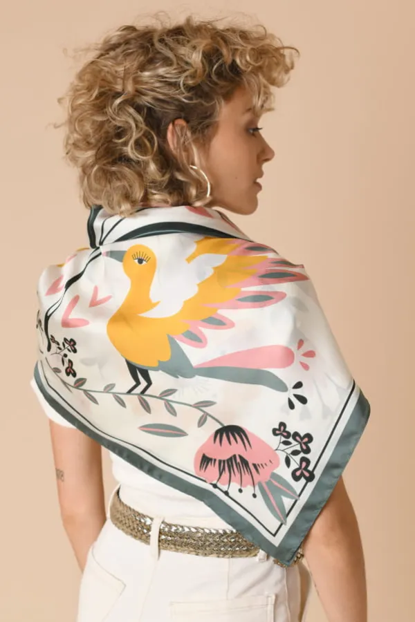 Maradji Foulards De Soie^Mexico Ecru