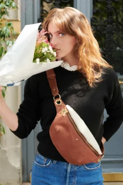 Maradji Fanny Packs^Nicole Sherpa Cognac