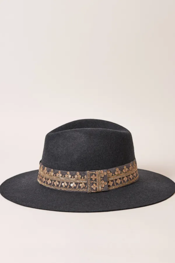 Maradji Chapeaux En Feutre^Victor Anthracite Brode